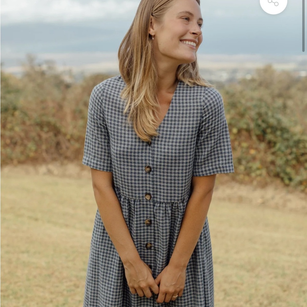 Classic Checkered Midi Dress